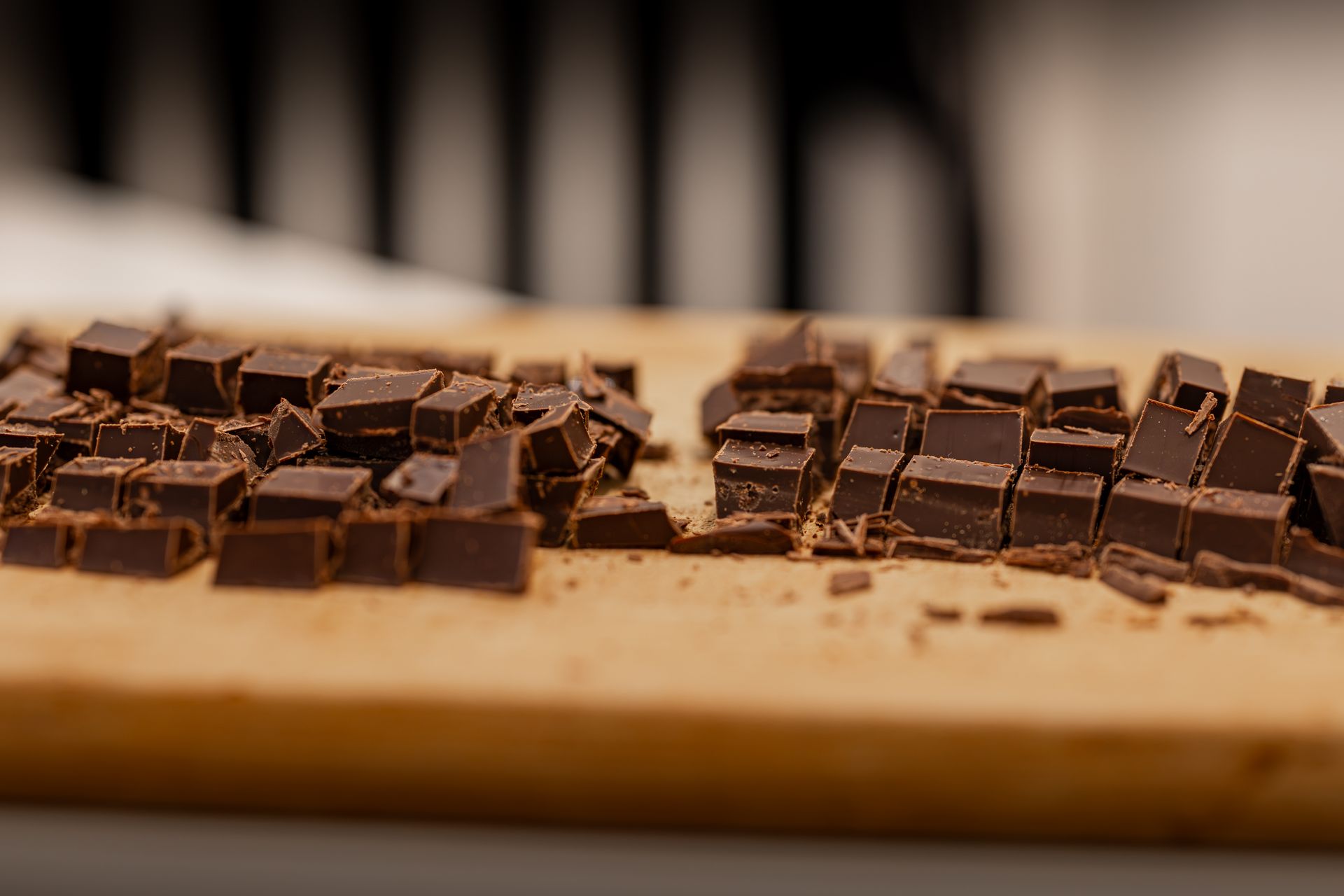 Cacao beans and a chocolate bar